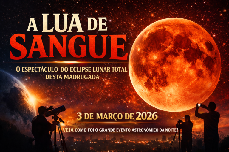 Lua de Sangue marca a madrugada desta terça-feira (03) com eclipse lunar total