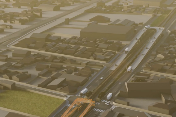 Projeto do Viadulto em U para a Avenida Roque Vernalha