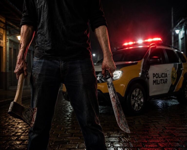 HOMEM É PRESO APÓS AMEAÇAS, LESÃO CORPORAL E DANO EM MORRETES
