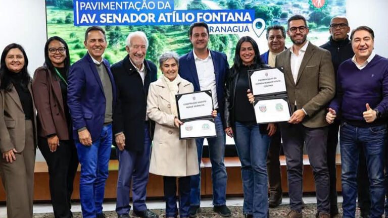 PARANAGUÁ ASSINA CONVÊNIO PARA CONSTRUÇÃO DE VIADUTO E PAVIMENTAÇÃO DA AVENIDA ATÍLIO FONTANA